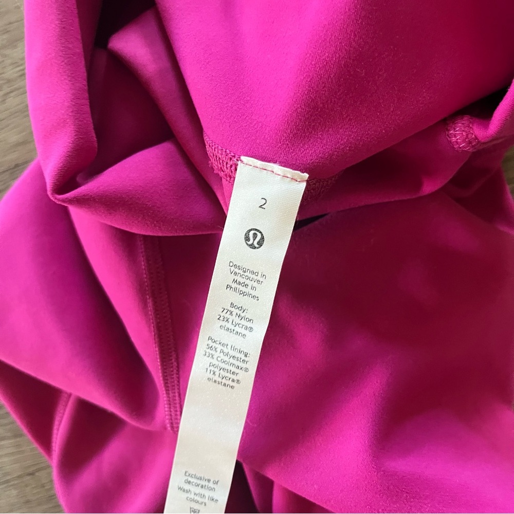 Lululemon Wunder Train High Rise Short 8" Ripened Raspberry - Picture 4 of 5